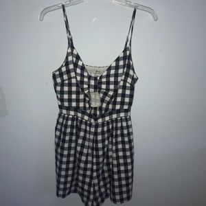 Cut out gingham romper